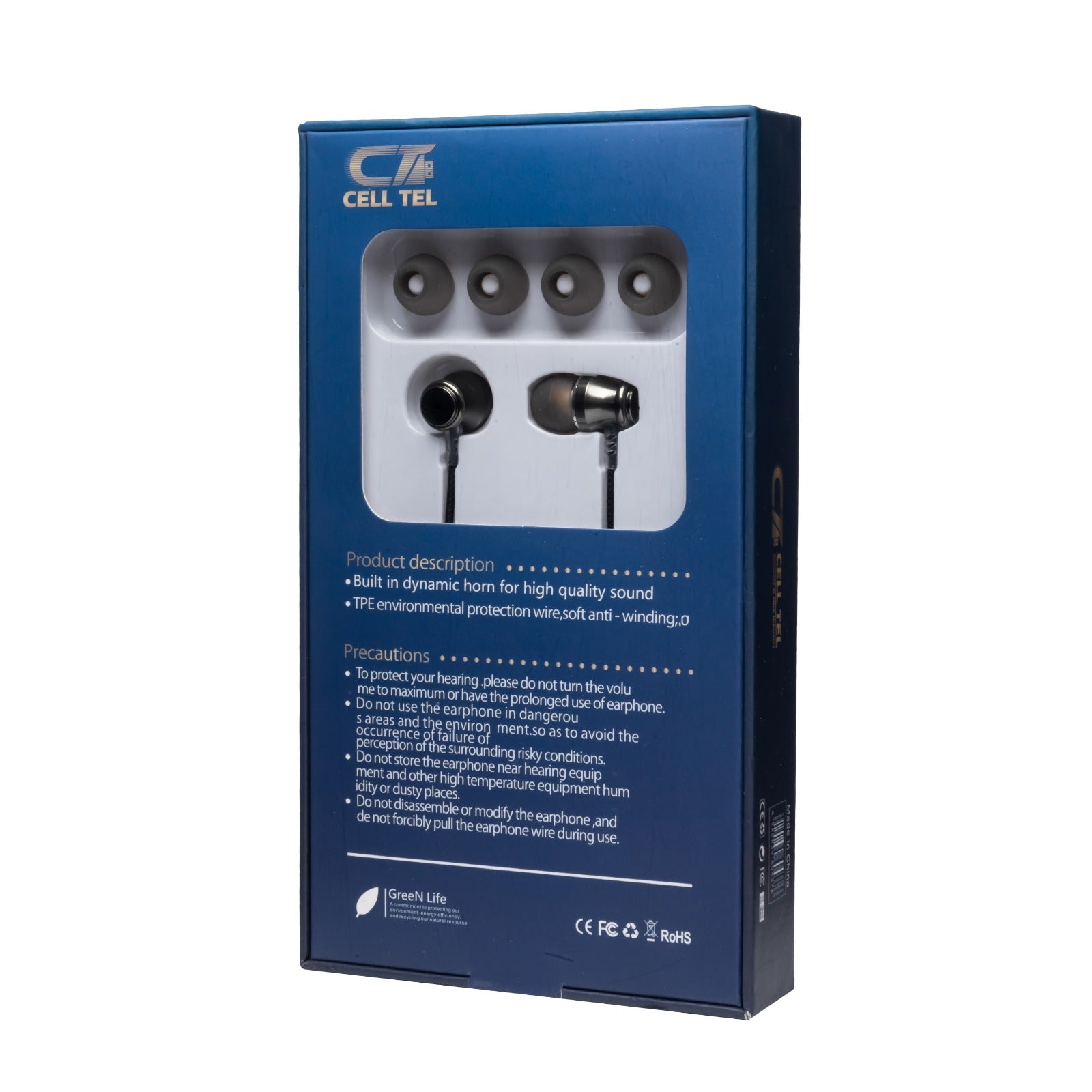 سماعة أذن ستيريو من نوع سي من سل تل، أسود - CT-20H سماعة أذن ستيريو من نوع سي من سل تل، أسود - CT-20H